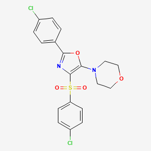 4-(2-(4-Chlorophenyl)-4-((4-chlorophenyl)sulfonyl)oxazol-5-yl)morpholine