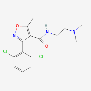 molecular formula C15H17Cl2N3O2 B2679993 3-(2,6-dichlorophenyl)-N-[2-(dimethylamino)ethyl]-5-methyl-1,2-oxazole-4-carboxamide CAS No. 1020251-89-1
