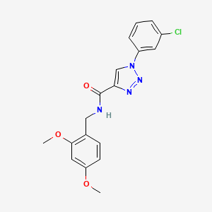 molecular formula C18H17ClN4O3 B2679996 1-(3-氯苯基)-N-(2,4-二甲氧基苄基)-1H-1,2,3-噁唑-4-羧酰胺 CAS No. 951612-25-2