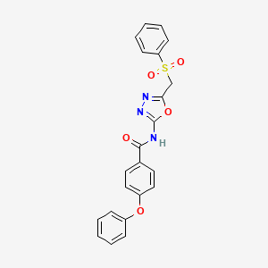 4-phenoxy-N-(5-((phenylsulfonyl)methyl)-1,3,4-oxadiazol-2-yl)benzamide