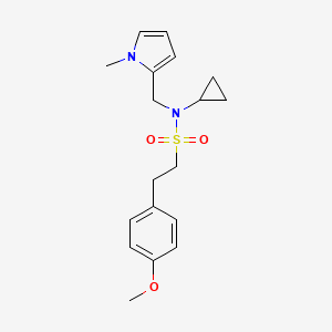 N-cyclopropyl-2-(4-methoxyphenyl)-N-((1-methyl-1H-pyrrol-2-yl)methyl)ethanesulfonamide