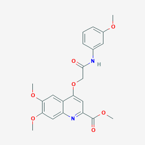 molecular formula C22H22N2O7 B2680015 1-(2,5-二氟苯甲酰)-4-{[4-(哌啶-1-基羰基)苯氧基]甲基}哌啶 CAS No. 1358249-47-4