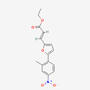 molecular formula C16H15NO5 B2680022 ethyl (2E)-3-[5-(2-methyl-4-nitrophenyl)furan-2-yl]prop-2-enoate CAS No. 886496-55-5
