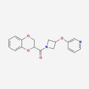 (2,3-Dihydrobenzo[b][1,4]dioxin-2-yl)(3-(pyridin-3-yloxy)azetidin-1-yl)methanone