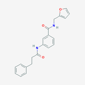 molecular formula C21H20N2O3 B268006 N-(2-furylmethyl)-3-[(3-phenylpropanoyl)amino]benzamide 