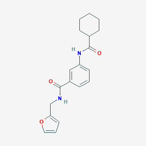molecular formula C19H22N2O3 B268007 3-[(cyclohexylcarbonyl)amino]-N-(2-furylmethyl)benzamide 