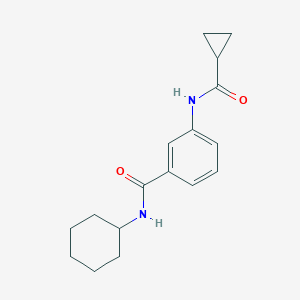 molecular formula C17H22N2O2 B268008 N-cyclohexyl-3-[(cyclopropylcarbonyl)amino]benzamide 