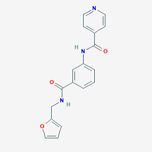 molecular formula C18H15N3O3 B268009 N-(3-{[(2-furylmethyl)amino]carbonyl}phenyl)isonicotinamide 