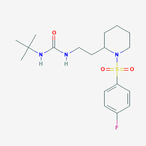 1-(Tert-butyl)-3-(2-(1-((4-fluorophenyl)sulfonyl)piperidin-2-yl)ethyl)urea