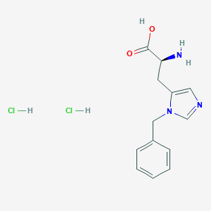 molecular formula C13H17Cl2N3O2 B026801 L-Histidine, 3-(phenylmethyl)-, dihydrochloride CAS No. 109013-61-8