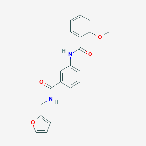 molecular formula C20H18N2O4 B268010 N-(3-{[(2-furylmethyl)amino]carbonyl}phenyl)-2-methoxybenzamide 