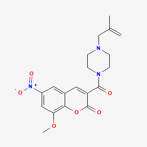 8-Methoxy-3-[4-(2-methylprop-2-enyl)piperazine-1-carbonyl]-6-nitrochromen-2-one