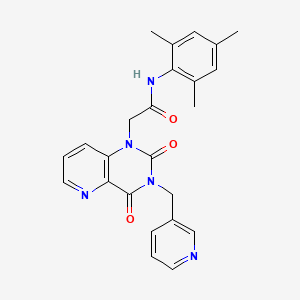 molecular formula C24H23N5O3 B2680116 2-(2,4-dioxo-3-(pyridin-3-ylmethyl)-3,4-dihydropyrido[3,2-d]pyrimidin-1(2H)-yl)-N-mesitylacetamide CAS No. 941952-97-2
