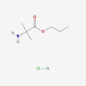 molecular formula C7H16ClNO2 B2680118 Propyl 2-amino-2-methylpropanoate hydrochloride CAS No. 2195367-27-0