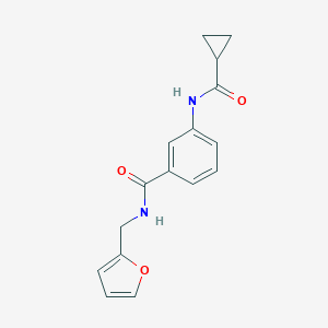 molecular formula C16H16N2O3 B268012 3-[(cyclopropylcarbonyl)amino]-N-(2-furylmethyl)benzamide 