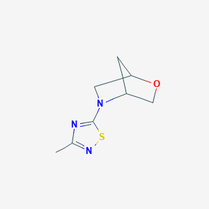 molecular formula C8H11N3OS B2680129 5-(3-Methyl-1,2,4-thiadiazol-5-yl)-2-oxa-5-azabicyclo[2.2.1]heptane CAS No. 1876559-78-2