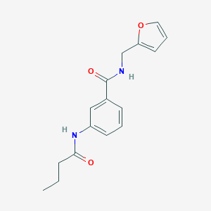 molecular formula C16H18N2O3 B268013 3-(butanoylamino)-N-(furan-2-ylmethyl)benzamide 