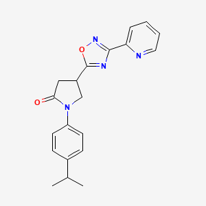 1-[4-(Propan-2-yl)phenyl]-4-[3-(pyridin-2-yl)-1,2,4-oxadiazol-5-yl]pyrrolidin-2-one