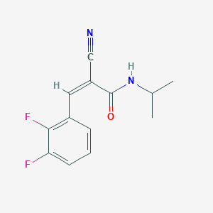 molecular formula C13H12F2N2O B2680153 (Z)-2-cyano-3-(2,3-difluorophenyl)-N-propan-2-ylprop-2-enamide CAS No. 1390957-55-7