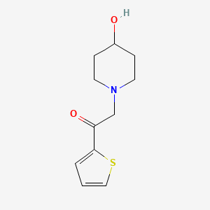 molecular formula C11H15NO2S B2680154 2-(4-Hydroxypiperidin-1-yl)-1-(thiophen-2-yl)ethanone CAS No. 1248035-93-9