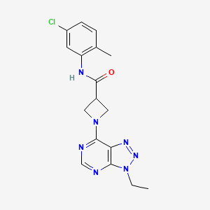 molecular formula C17H18ClN7O B2680156 N-(5-chloro-2-methylphenyl)-1-(3-ethyl-3H-[1,2,3]triazolo[4,5-d]pyrimidin-7-yl)azetidine-3-carboxamide CAS No. 1448132-78-2