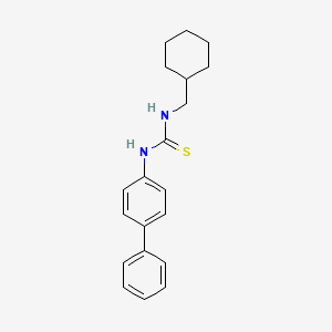 molecular formula C20H24N2S B2680167 1-(联苯基-4-基)-3-(环己甲基)硫脲 CAS No. 1415564-41-8