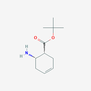 molecular formula C11H19NO2 B2680179 Tert-butyl (1R,6S)-6-aminocyclohex-3-ene-1-carboxylate CAS No. 2287237-11-8