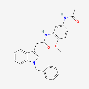 N-(5-acetamido-2-methoxyphenyl)-2-(1-benzyl-1H-indol-3-yl)acetamide