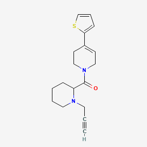 1-[1-(Prop-2-yn-1-yl)piperidine-2-carbonyl]-4-(thiophen-2-yl)-1,2,3,6-tetrahydropyridine