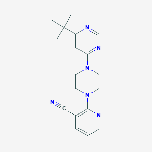 2-[4-(6-Tert-butylpyrimidin-4-yl)piperazin-1-yl]pyridine-3-carbonitrile