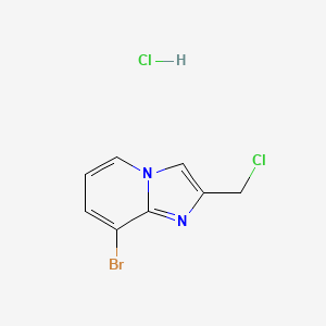 molecular formula C8H7BrCl2N2 B2680198 8-Bromo-2-(chloromethyl)imidazo[1,2-a]pyridine hydrochloride CAS No. 1026212-65-6