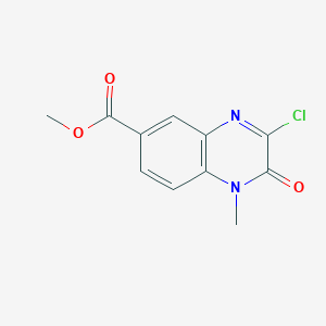 molecular formula C11H9ClN2O3 B2680212 Methyl 3-chloro-1-methyl-2-oxo-1,2-dihydroquinoxaline-6-carboxylate CAS No. 1246738-34-0