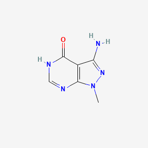 molecular formula C6H7N5O B2680217 3-氨基-1,5-二氢-1-甲基-4H-嘧啶并[3,4-d]嘧啶-4-酮 CAS No. 54738-66-8