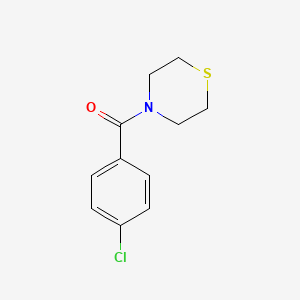 molecular formula C11H12ClNOS B2680219 (4-氯苯基)(1,4-噻唑环己烷-4-基)甲酮 CAS No. 158077-85-1