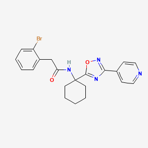 2-(2-bromophenyl)-N-[1-(3-pyridin-4-yl-1,2,4-oxadiazol-5-yl)cyclohexyl]acetamide