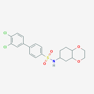 3',4'-dichloro-N-(octahydrobenzo[b][1,4]dioxin-6-yl)-[1,1'-biphenyl]-4-sulfonamide