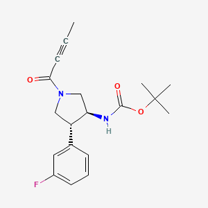 tert-butyl N-[(3S,4R)-1-(but-2-ynoyl)-4-(3-fluorophenyl)pyrrolidin-3-yl]carbamate