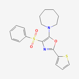 5-(Azepan-1-yl)-4-(phenylsulfonyl)-2-(thiophen-2-yl)oxazole