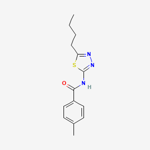 molecular formula C14H17N3OS B2680250 N-(5-丁基-1,3,4-噻二唑-2-基)-4-甲基苯甲酰胺 CAS No. 308298-74-0