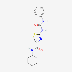N-cyclohexyl-2-(3-phenylureido)thiazole-4-carboxamide