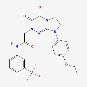 2-(8-(4-ethoxyphenyl)-3,4-dioxo-3,4,7,8-tetrahydroimidazo[2,1-c][1,2,4]triazin-2(6H)-yl)-N-(3-(trifluoromethyl)phenyl)acetamide