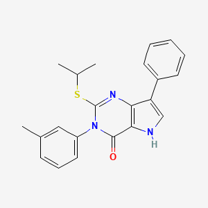 2-(isopropylthio)-7-phenyl-3-(m-tolyl)-3H-pyrrolo[3,2-d]pyrimidin-4(5H)-one