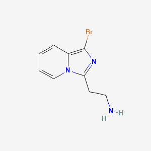 molecular formula C9H10BrN3 B2680290 2-{1-Bromoimidazo[1,5-a]pyridin-3-yl}ethan-1-amine CAS No. 1538877-47-2