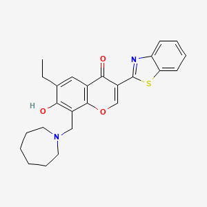 8-(azepan-1-ylmethyl)-3-(benzo[d]thiazol-2-yl)-6-ethyl-7-hydroxy-4H-chromen-4-one