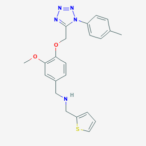 molecular formula C22H23N5O2S B268030 N-(3-methoxy-4-{[1-(4-methylphenyl)-1H-tetraazol-5-yl]methoxy}benzyl)-N-(2-thienylmethyl)amine 