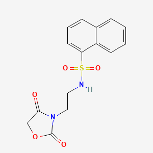 molecular formula C15H14N2O5S B2680305 N-(2-(2,4-dioxooxazolidin-3-yl)ethyl)naphthalene-1-sulfonamide CAS No. 2034611-90-8