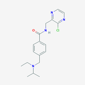 N-[(3-Chloropyrazin-2-yl)methyl]-4-[[ethyl(propan-2-yl)amino]methyl]benzamide
