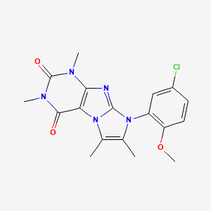 6-(5-Chloro-2-methoxyphenyl)-2,4,7,8-tetramethylpurino[7,8-a]imidazole-1,3-dione