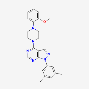 molecular formula C24H26N6O B2680323 1-[1-(3,5-dimethylphenyl)-1H-pyrazolo[3,4-d]pyrimidin-4-yl]-4-(2-methoxyphenyl)piperazine CAS No. 955306-48-6