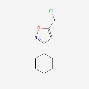 molecular formula C10H14ClNO B2680328 5-(氯甲基)-3-环己基异噁唑 CAS No. 64988-76-7